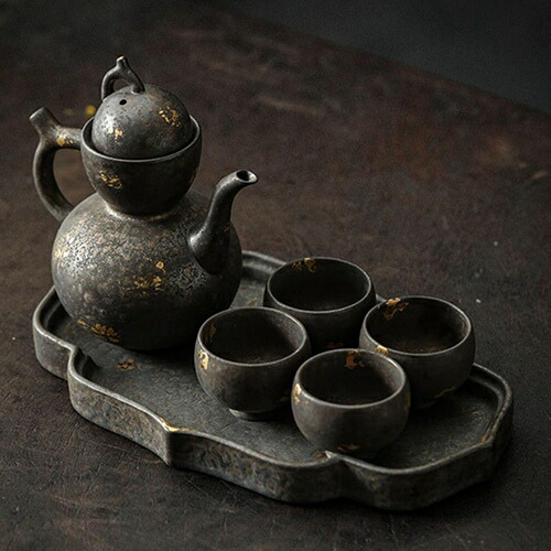 楽天市場】酒器セット 木箱入り（徳利2個 盃5個）萩焼 椿秀窯酒器 酒器