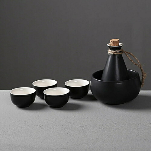徳利セット 酒器セット 徳利 おちょこ ぐい呑み とっくり セット 燗器 酒器 和酒徳利セット ボトル お猪口 日本酒 贈り物 家庭用 父の日のプレゼント セラミック 6点セット ギフトセット 電子レ|Libre777
