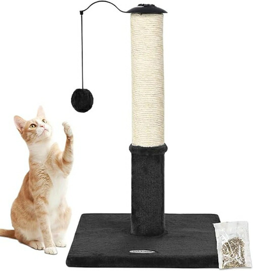 猫 爪研ぎ 爪研ぎポール 縦型 サイザル麻紐 シンプル 爪とぎ キャットタワー スリム 広い土台 安定 猫おもちゃ 34*34*56 省スペース ガリガリ バリバリ おしゃれ 耐久 ねこツリー カラー