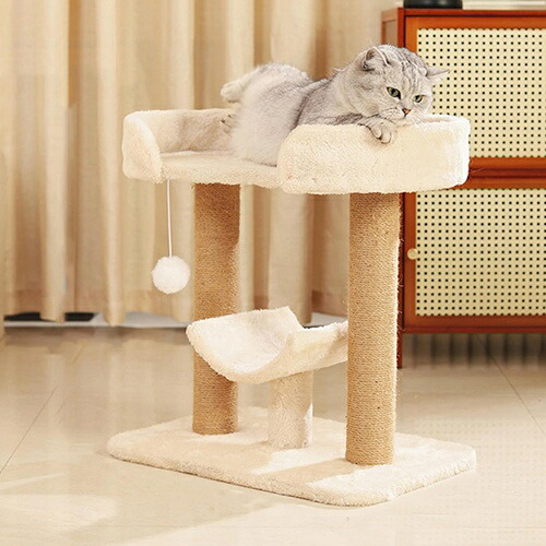 楽天市場】かわいい キャットタワー 47*32*50 低い スリム ミニ 子猫や