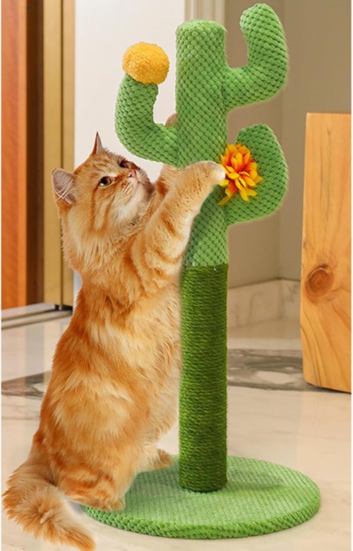 キャットタワー 30*55 爪とぎ 猫タワー 可愛い 据え置き コンパクト 省スペース おしゃれ インテリア シンプル 猫おもちゃ ねこランド ペット用品 グリーン