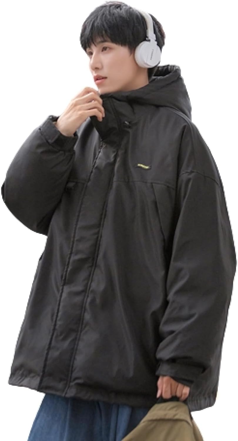 落ち込む上衣 ウィンドブレーカー メンズ 歳月冬 ボンネット付き添い人 長袖 防風 防寒 生あたたかい 心地よい 普段着 山歩き アウター スタジャン かっこいい ゆったり 途轍も無い大きさ 分かりやすい 無地