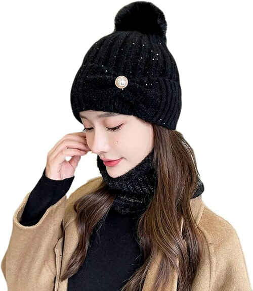 暖かい 柔らか ニット帽 レディース ファッション かわいい 秋用 女性 防寒 裹ボア 冬物 ニット帽子 帽子 裏起毛 ネックウォーマー おしゃれ ハット 冬用 可愛い ポンポン付き 防寒 プレゼント