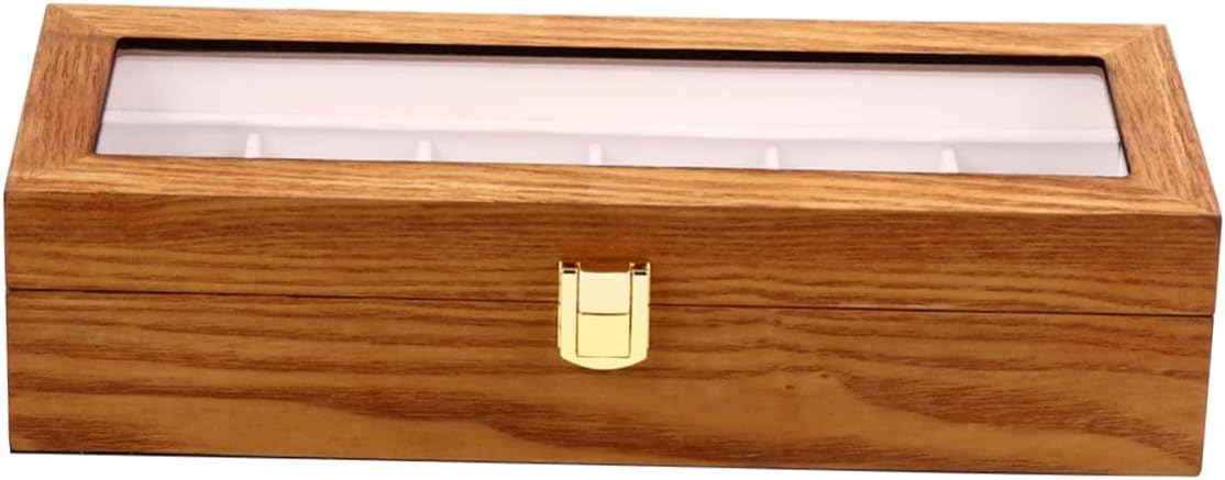 1個 6 6 木製時計ボックス 男の腕時計 男性用時計収納ケース ウォッチボックス ジュエリートレイ 男性用時計ディスプレイケース メンズ腕時計 時計収納オーガナイザー 木の素材｜Libre777