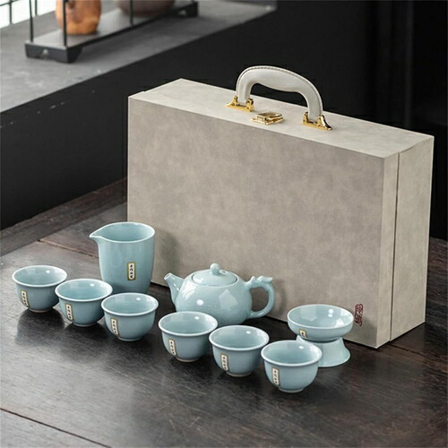 セラミックティーセット急須 湯呑みセット 茶器セット お茶道具 おしゃれ 携帯急須 旅行 お出かけ用 収納バッグ付き 和風急須 贈り物にも 高級 おしゃれ ギフト包装付き 急須セット|Libre777
