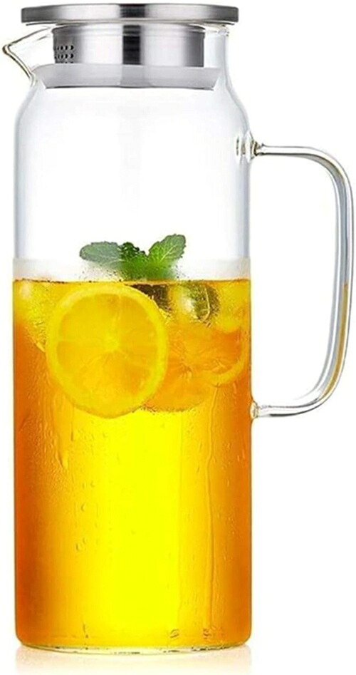 ティーポット 急須 アイスコーヒーをティーコーヒーコーヒーとミルクのための蓋アイスティーポット耐熱付きティーポットカップティーポットカップガラスのピッチャーに非常に適し (Size : 10x27.5｜Libre777