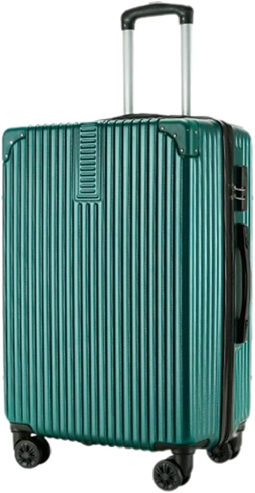 スーツケース キャリーケース 機内持ち込み 35L キャリーバッグ ファスナー式 超軽量 小型 耐衝撃 静音 ダブルキャスター 360度回転 旅行 ビジネス 出張 グリーン Sサイズ(1-3泊)