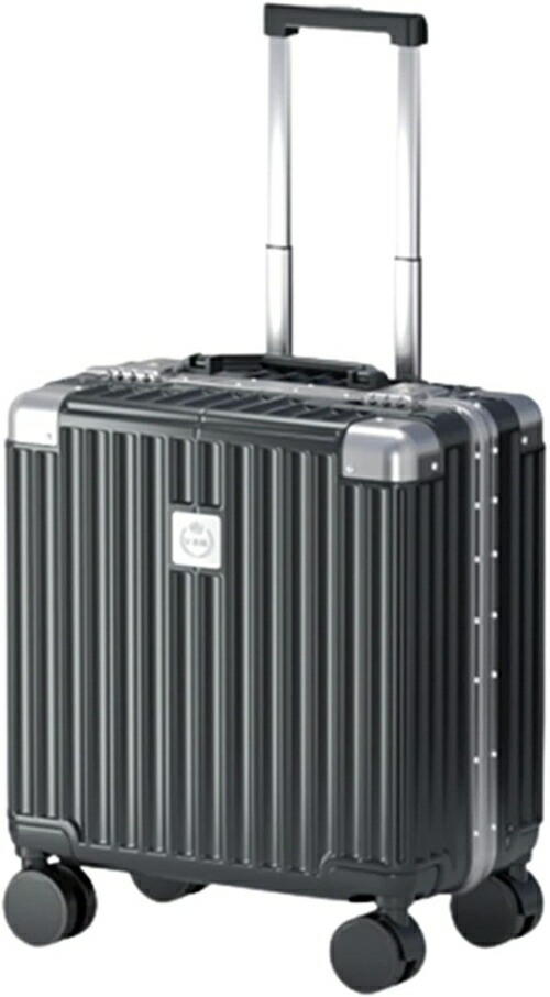 スーツケース キャリーケース 機内持ち込み 28L キャリーバッグ TSAロック搭載 アルミフレーム 超軽量 小型 耐衝撃 静音 ダブルキャスター 360度回転 旅行 ビジネス 出張 ブラック SSサ