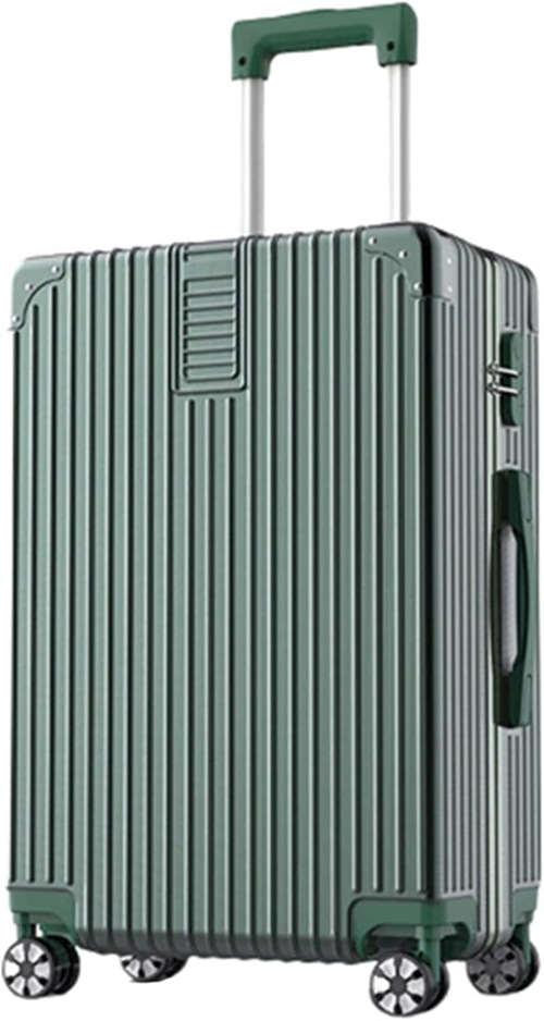スーツケース キャリーケース 機内持ち込み 35L キャリーバッグ ファスナー式 超軽量 小型 耐衝撃 静音 ダブルキャスター 360度回転 旅行 ビジネス 出張 グリーン Sサイズ（1-3泊）