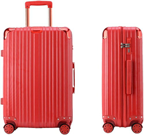 スーツケース キャリーケース 機内持ち込み 35L キャリーバッグ ファスナー式 超軽量 小型 耐衝撃 静音 ダブルキャスター 360度回転 旅行 ビジネス 出張 レッド Sサイズ（1-3泊）