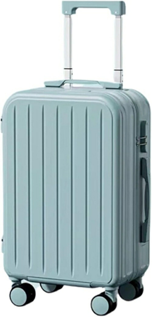 スーツケース キャリーケース 機内持ち込み 35L キャリーバッグ USB充電口 ファスナー式 超軽量 小型 耐衝撃 静音 ダブルキャスター 360度回転 旅行 ビジネス 出張 ブルー Sサイズ（1-