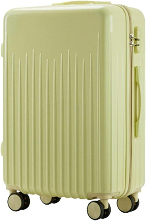 スーツケース キャリーケース 機内持ち込み 35L キャリーバッグ ファスナー式 超軽量 小型 耐衝撃 静音 ダブルキャスター 360度回転 旅行 ビジネス 出張 イエロー Sサイズ（1-3泊）