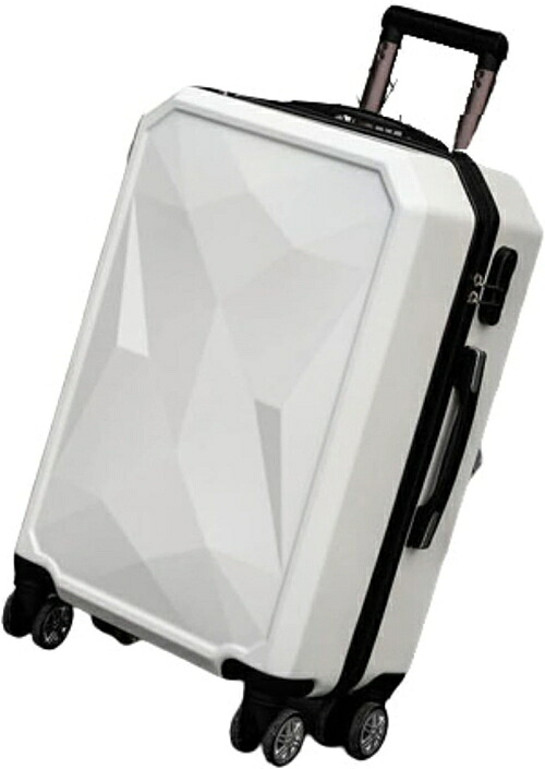 スーツケース キャリーケース 機内持ち込み 35L キャリーバッグ ファスナー式 超軽量 小型 耐衝撃 静音 ダブルキャスター 360度回転 旅行 ビジネス 出張 ホワイト Sサイズ（1-3泊）