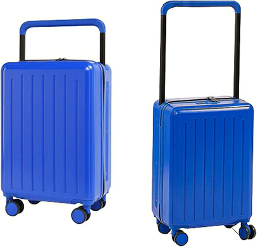 スーツケース キャリーケース 機内持ち込み 40L キャリーバッグ TSAロック搭載 ファスナー式 超軽量 小型 耐衝撃 静音 ダブルキャスター 360度回転 旅行 ビジネス 出張 ブルー Sサイズ（