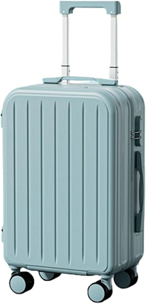 スーツケース キャリーケース 機内持ち込み 35L キャリーバッグ USB充電口 ファスナー式 超軽量 小型 耐衝撃 静音 ダブルキャスター 360度回転 旅行 ビジネス 出張 ブルー Sサイズ（1-