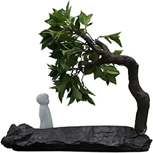 人工盆栽 クリエイティブシミュレーションパインセラミックフィギュア工芸品Zen人工緑の植物の装飾リビングルーム研究ワインキャビネットソフトデコレーションの装飾 人工観葉植物