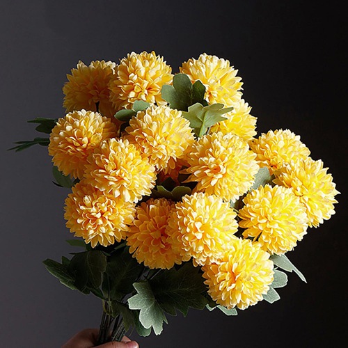 造花 室内装飾 卓球菊 10本 黄味がかった 枯れない花 作物御花 母の日差し上げ物 差し上げ物 愛くるしげ 儀式用 御芽出度 執務室 店 茶店 御芽出度 寄りあい 生まれ落ちる日 胸花 似たりの花 人工観葉植