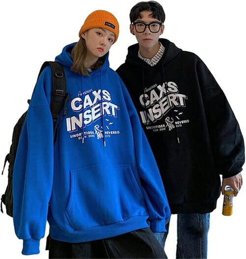 ジュタオピン ペアルックパーカー カップル パーカー 春 秋 レディース パーカー 長袖 お揃い コーデ メンズ トレーナー ゆったり カジュアル 大きいサイズ 男女兼用 S M L LL 3L 黒