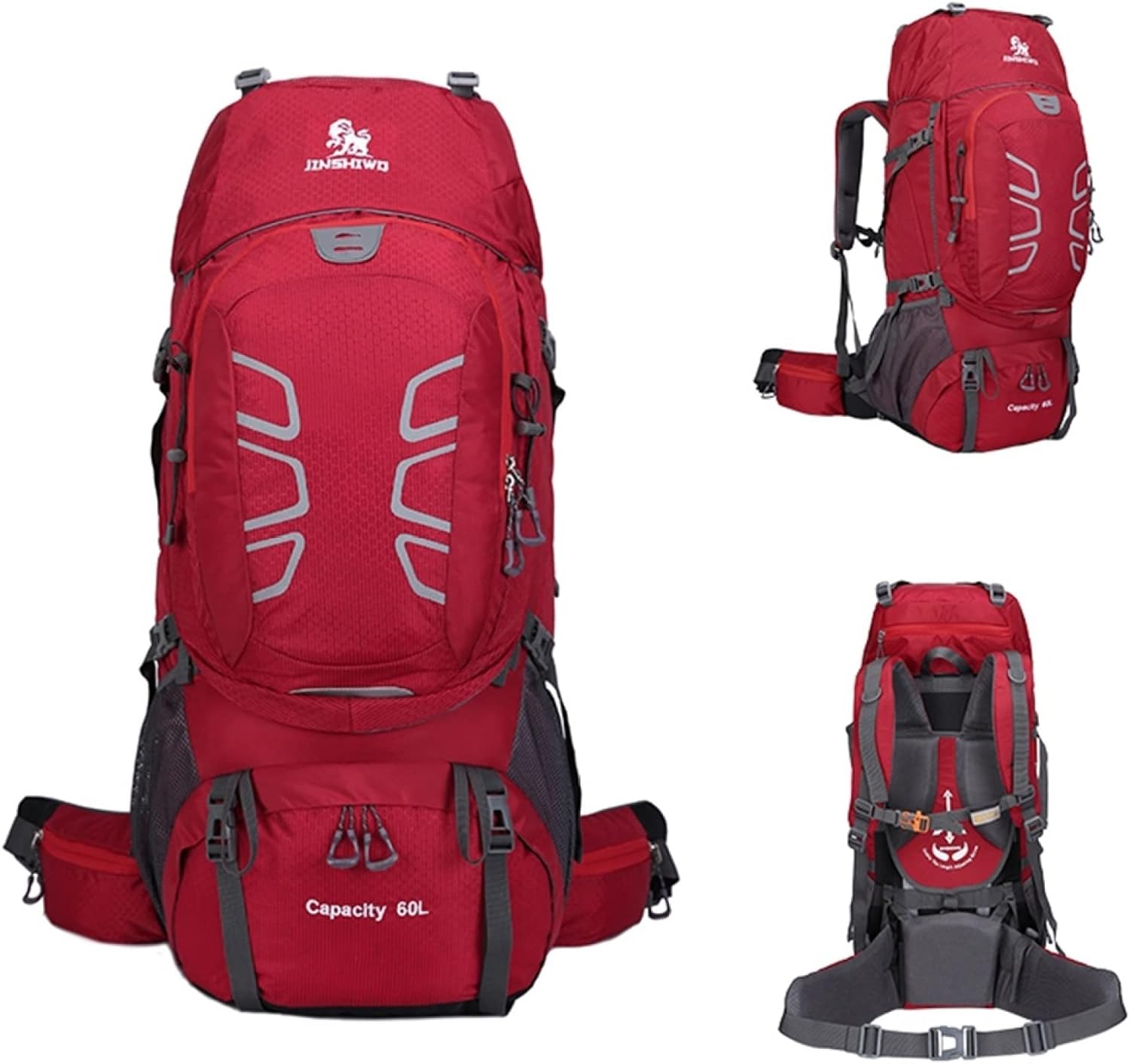 登山リュック 60L 登山バッグ 大容量 ザック 防水 バックパック リュックサック 通気性 超軽量 収納性 多機能 男女兼用 旅行 防災 キャンプ ハイキング アウトドア