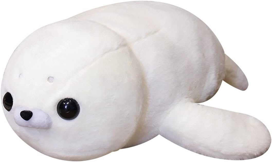 ぬいぐるみ アザラシ 抱き枕 海豹 大きい 可愛い 本物そっくり 昼寝まくら やわらか ソファー背当て 装飾 子供向け 50cm 添い寝 お祝い クリスマス プレゼント 縫い包み ふわふわ もちもち｜Libre777