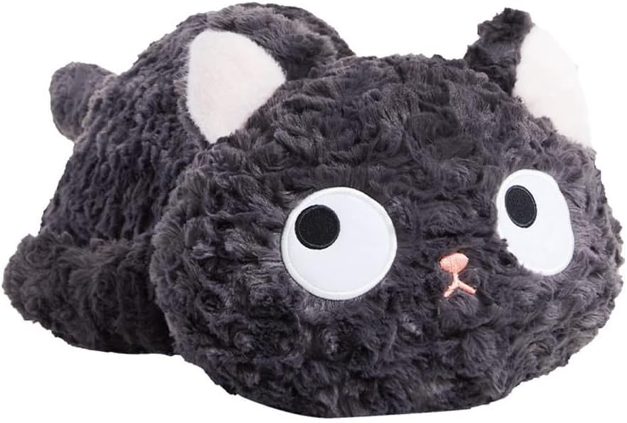 ぬいぐるみ 猫 ネコ 抱き枕 癒し系 大きいクッション もちもち 可愛い お祝い もこもこ 柔らか 添い寝 昼寝枕 気持ちい グッズ 寝かしつけ 可愛い クリスマス ブラック バレンタインデー ねむね|Libre777