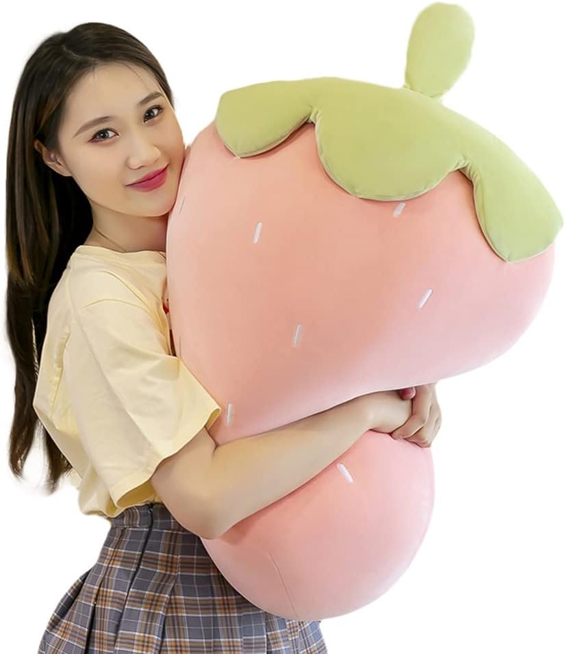 ぬいぐるみ いちご 果物 抱き枕 癒し系 馬鹿でかい座布団 論なく論なく 好いたらしい 御祭り もこもこ もの柔らか 添い寝 睡眠時間枕 気味合いい サクラ色 50糎 グッズ 寝かしつけ 好いたらしい クリスマス 長椅子背当