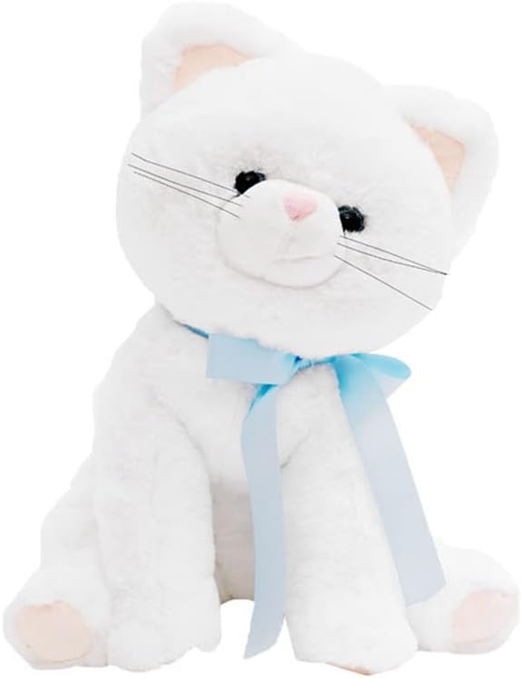 ぬいぐるみ 猫 ネコ 大きいクッション 添い寝 もちもち 萌え 寝かしつけ お誕生日 プレゼント 子供向け 抱き枕 縫い包み クリスマス ベッドサイド 可愛い 柔らか ホワイト 贈り物 バレンタインデ