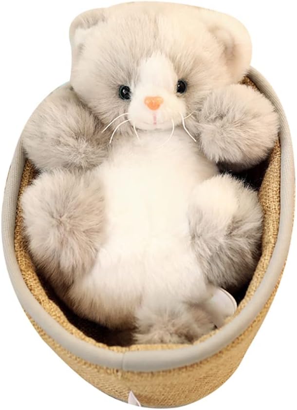 ぬいぐるみ 猫 猫 こっねこ 可愛らしい 座布団 添い寝 論なく論なく 萌え 寝かしつけ お生まれ落ちる日 差し上げ物 抱き枕 仕立てもの風呂敷き包み 薄墨色 クリスマス 臥榻姿勢 好いたらしい もの柔らか 差し上げ物 20糎 ソ