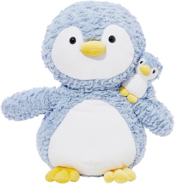 ぬいぐるみ ペンギン 親子ペンギン 抱き枕 癒し系 気が大きい 論なく論なく 好いたらしい 儀式用 即物的 もこもこ もの柔らか 添い寝 睡眠時間枕 48糎 気味合いい グッズ 寝かしつけ 青色 好いたらしい クリスマス バレ