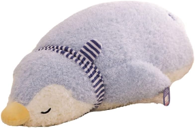 ぬいぐるみ ペンギン 海洋動物 抱き枕 癒し系 大きい もちもち 可愛い お祝い 人形 もこもこ 柔らか 添い寝 昼寝枕 気持ちい グッズ ブルー 置物 寝かしつけ 可愛い 75cm クリスマス ハロ