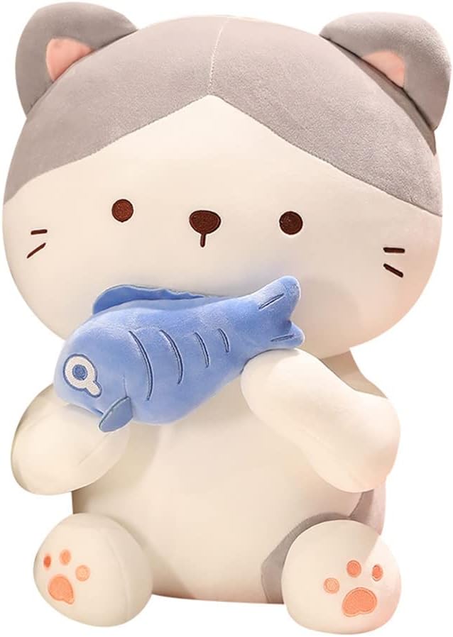ぬいぐるみ 猫 猫 抱き枕 気が大きい 臥榻お部屋かざり付ける やわらかい クリスマス 低手向かい 寝かしつけ もこもこ ハロウィン 生まれ落ちる日 差し上げ物 好いたらしい 添い寝 仕立てもの風呂敷き包み 25糎 赤ちゃんの日 七五三 グレ