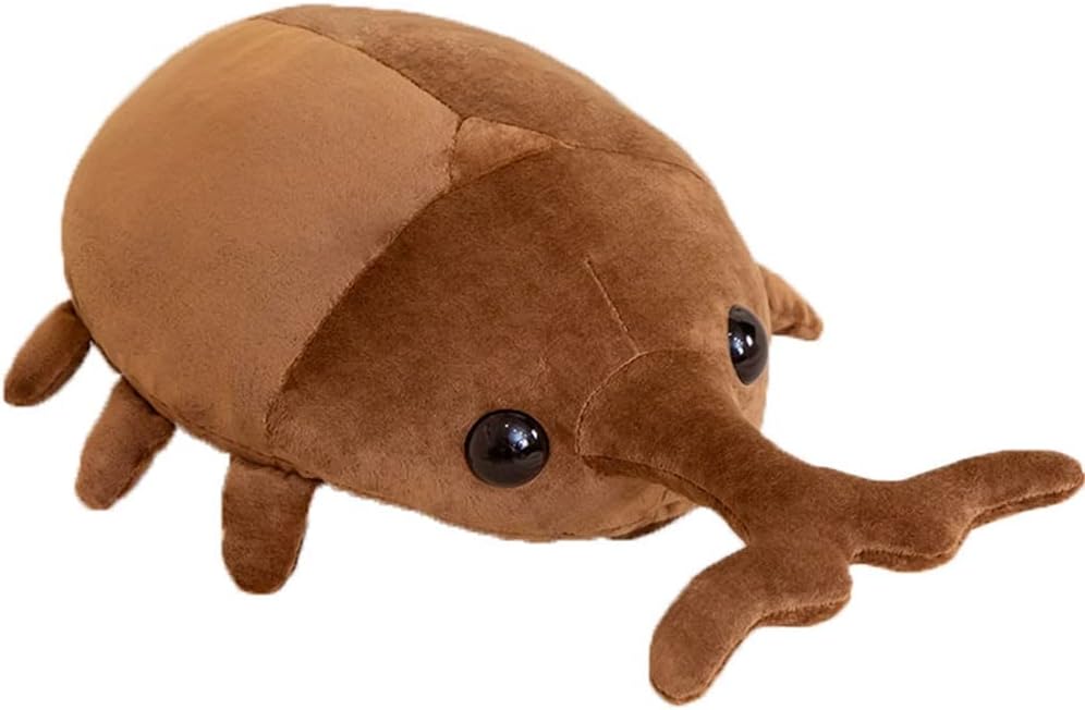 カブトムシ 虫けら 馬鹿でかい ぬいぐるみ 差し上げ物 添い寝 七五三 あやつり人形 低手向かい ふわふわ 仕立てもの風呂敷き包み 可愛らしい 赤ちゃん向け もこもこ お生まれ落ちる日差し上げ物 抱き枕 60糎 洗える 赤銅色 パステル色の 赤ちゃん