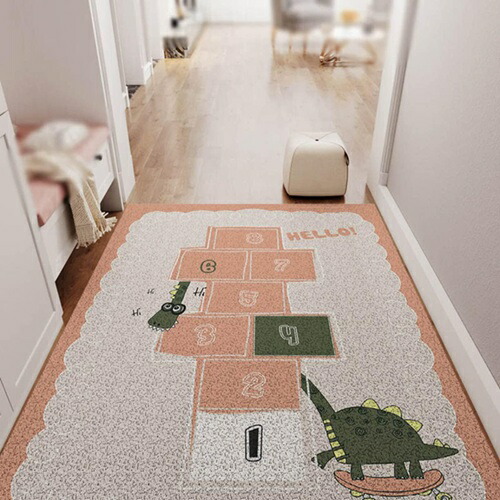 玄関マット 屋外 140*120cm 泥落とし おしゃれ 業務用 室内 ピンク 北欧 滑り止め 泥っぷマット カーペット 庭用 ベランダ オフィス お店 DIYカッティング PVC ビニール ウエルカ