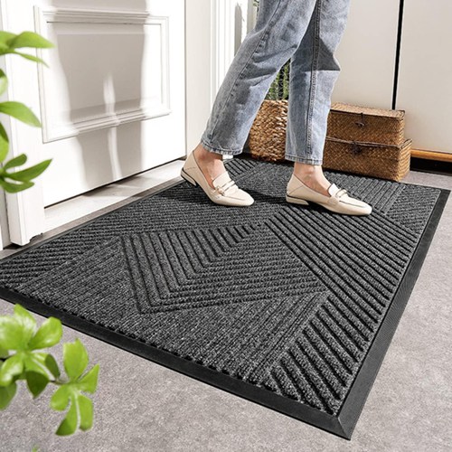 玄関マット 屋内 廊下マット ブラック フロアマット 泥落としマット キッチンマット 業務用 家庭用 滑り止め 吸水 洗える エントランスマット 60*90cm ウェルカム 玄関 ドアマット 泥落とし