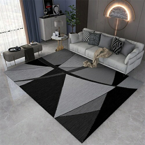 洗えるラグ ラグマット 幾何柄 カラー 滑り止め付 マット ラグカーペット 夏 冬 柔らかい 心地良い ヨーロッパ風 カーペット 180*280cm 対応 四角 長方形 絨毯 新生活 リビング マイク
