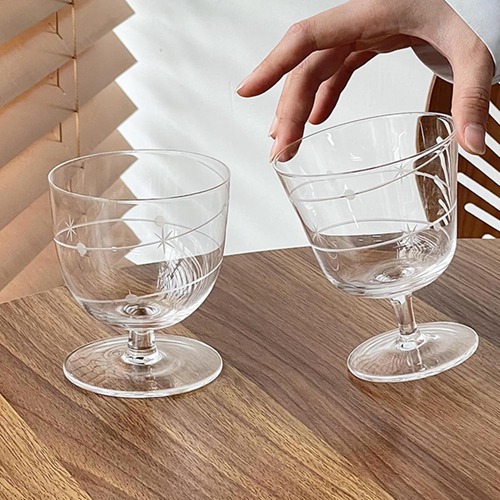 2個 カクテルグラス ガラス 300ml+360ml ゴブレット ウィスキー デザート ジュースカップ ウィスキーグラス 飲み コリンカップ 業務用 家庭用 飲食店 スホーム ドリンク ワイングラス