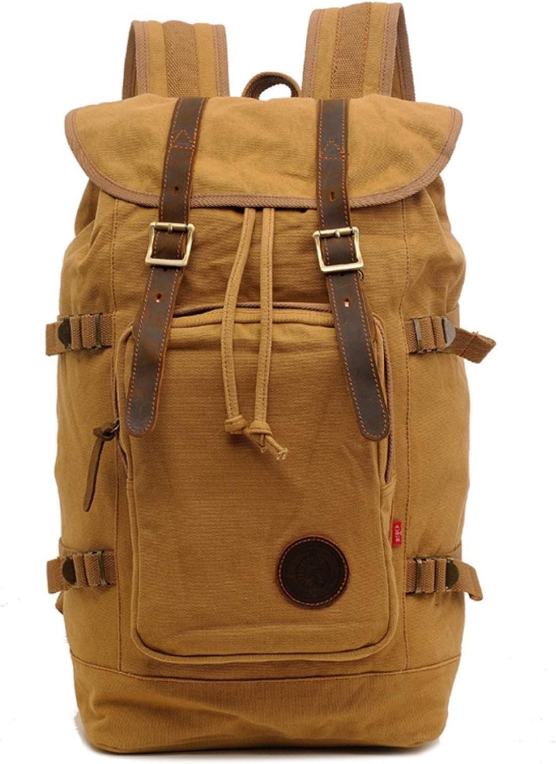 バックパック キャンバス メンズ 48*29*16.5cm 大容量 丈夫 耐摩耗 多機能 登山リュックサック デイパック ザック ビジネス スポーツ アウトドア 通学 通勤 旅行 出張 カジュアル レ