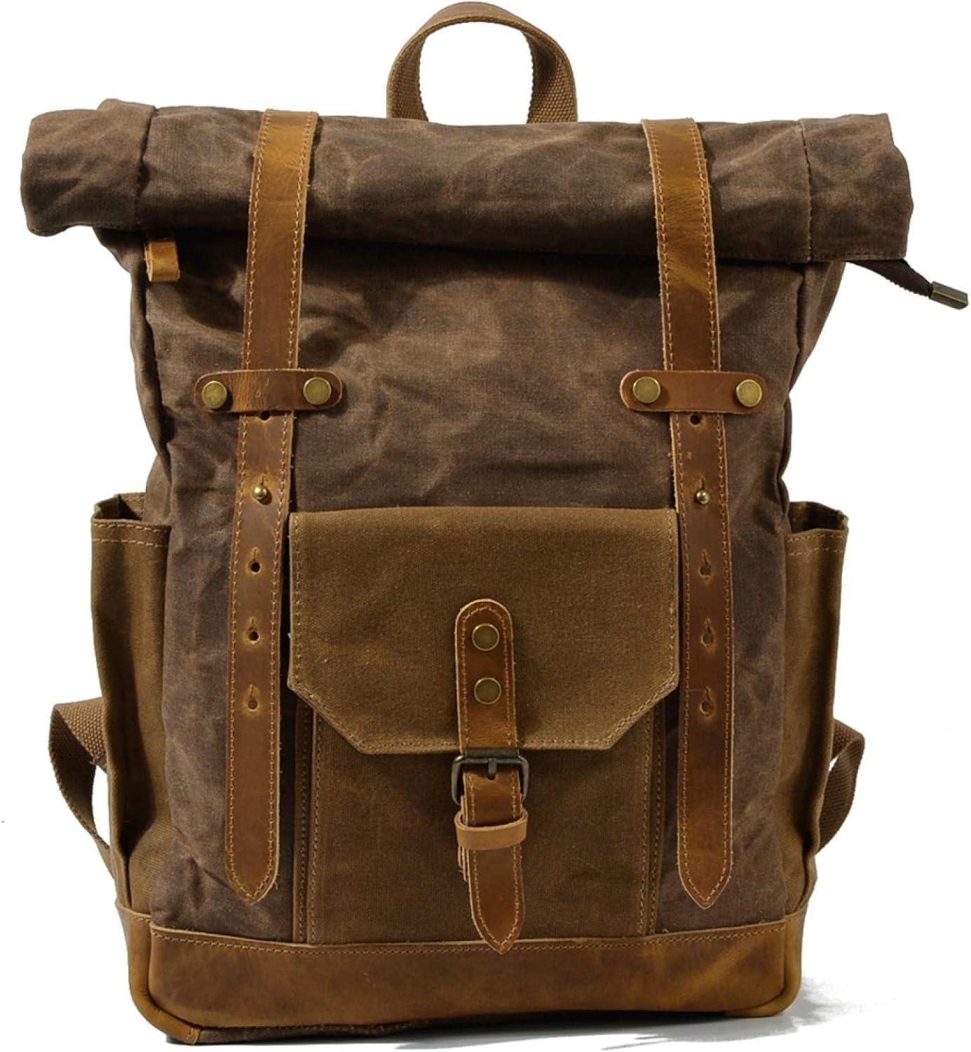 登山リュックサック キャンバス 欧米風 メンズ 45*30*11cm 防水 大容量 丈夫 耐摩耗 多機能 バックパック デイパック ザック ビジネス スポーツ アウトドア 通学 通勤 旅行 出張 カジ