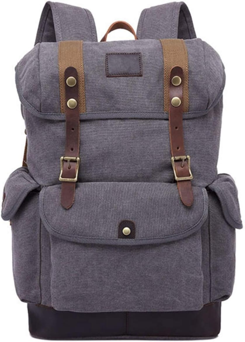 キャンバスリュックサック メンズ 45*31*15.5cm 大容量 多機能 バックパック デイパック 登山リュック・ザック ビジネス スポーツ アウトドア 通学 通勤 旅行 出張 カジュアル レトロ｜Libre777