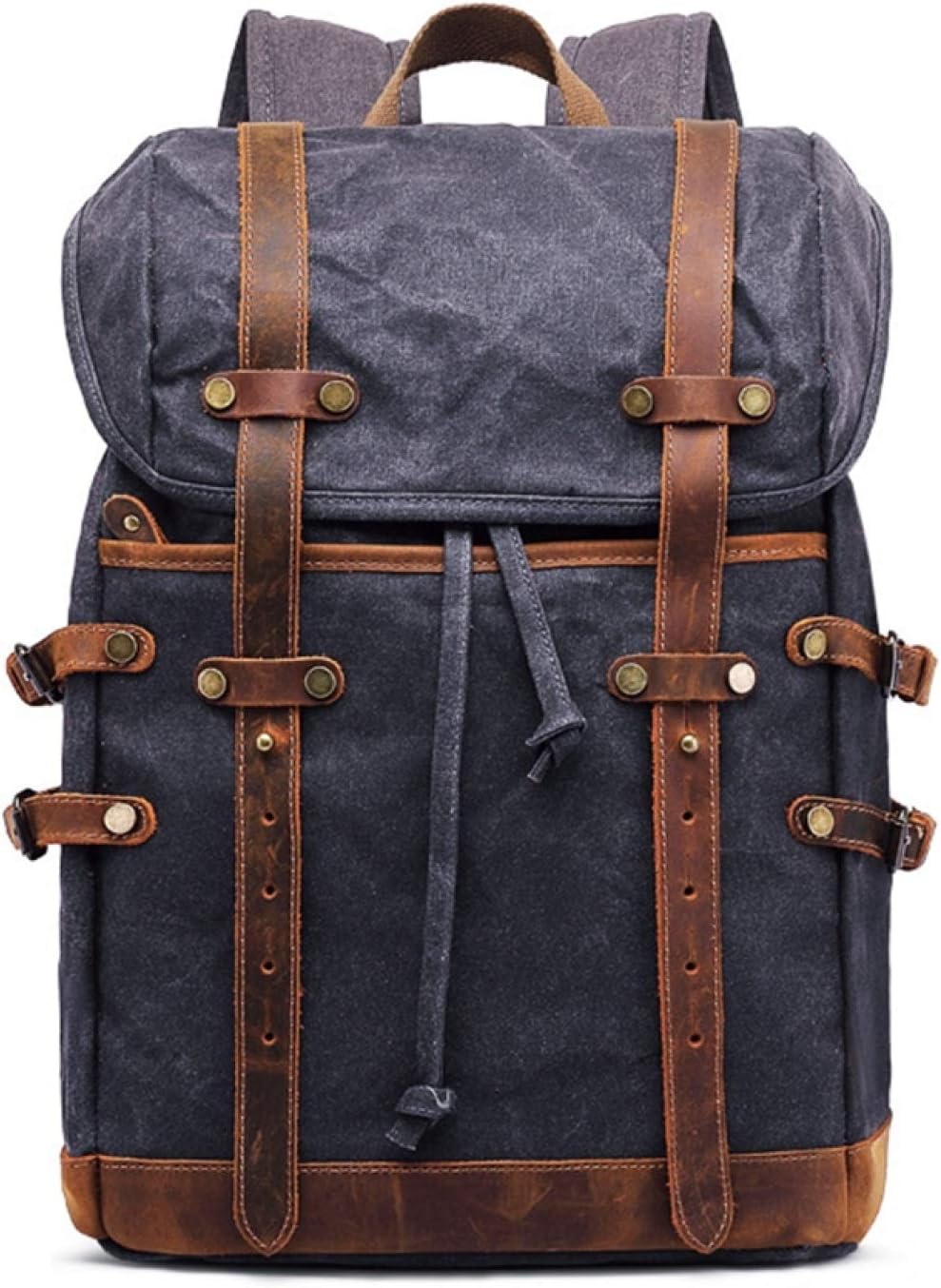 キャンバスバックパック メンズ レトロ 43*32*16cm 大容量 多機能 リュックサック デイパック 登山リュック・ザック ビジネス スポーツ アウトドア 旅行 出張 カジュアル おしゃれ