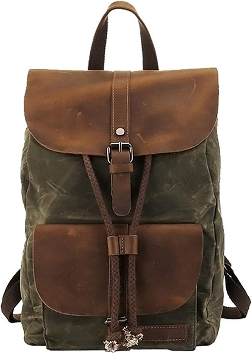 リュックサック キャンバス 防水 オイルワックス 40*26*17cm 大容量 多機能 バックパック デイパック 登山リュック・ザック ビジネス スポーツ アウトドア 旅行 出張 レトロ カジュアル