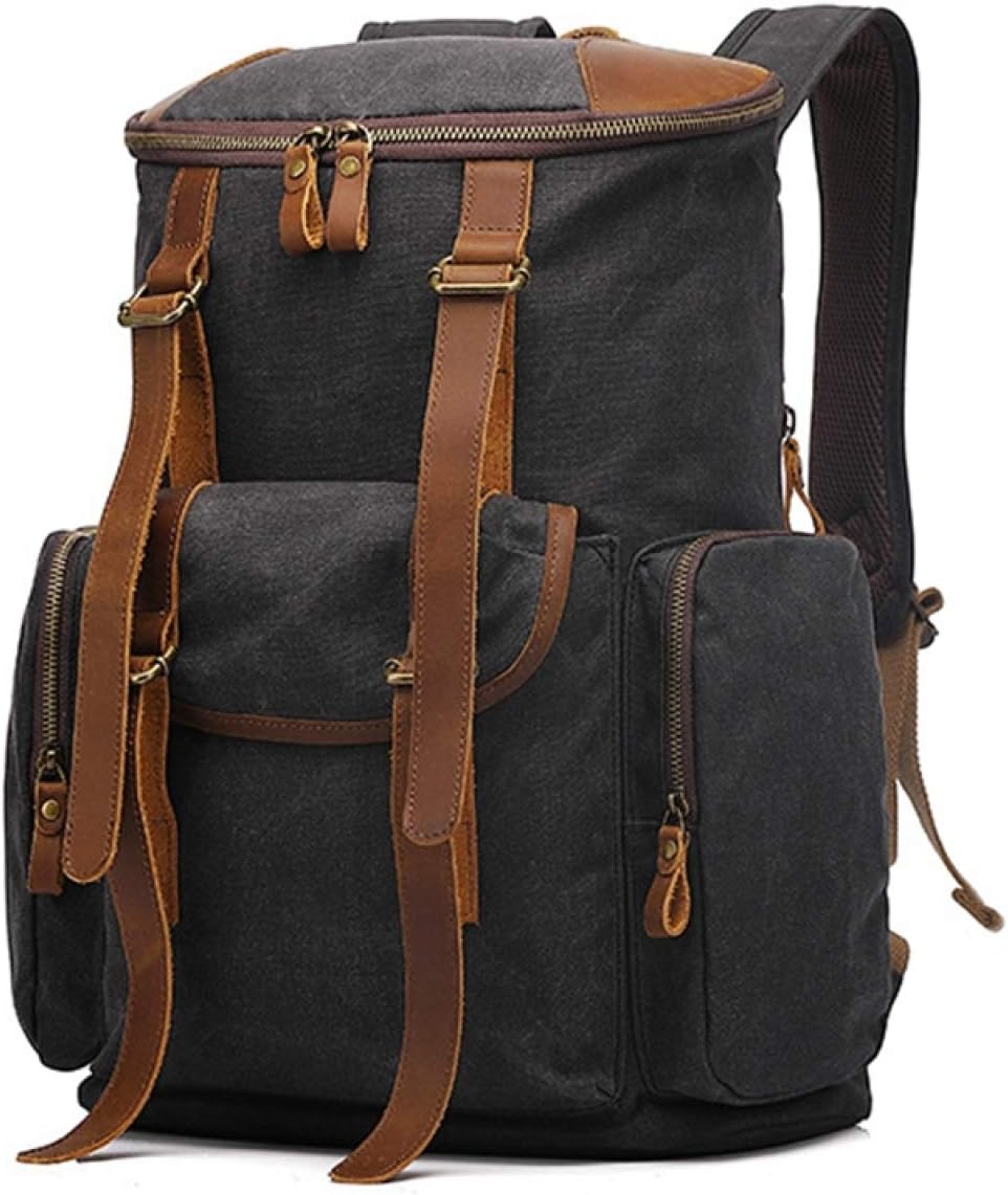 リュックサック キャンバス 防水 オイルワックス 42*35*17cm 大容量 多機能 バックパック デイパック 登山リュック・ザック ビジネス スポーツ アウトドア 旅行 出張 レトロ カジュアル