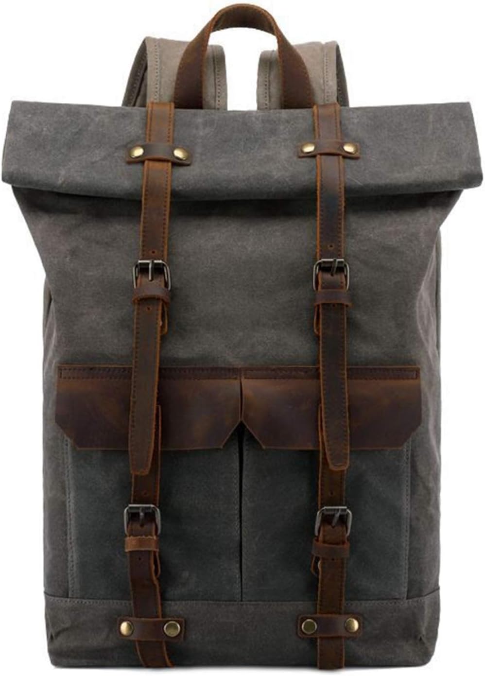 キャンバスバックパック メンズ レトロ 47*31*15cm 大容量 多機能 リュックサック デイパック 登山リュック・ザック ビジネス スポーツ アウトドア 旅行 出張 カジュアル おしゃれ