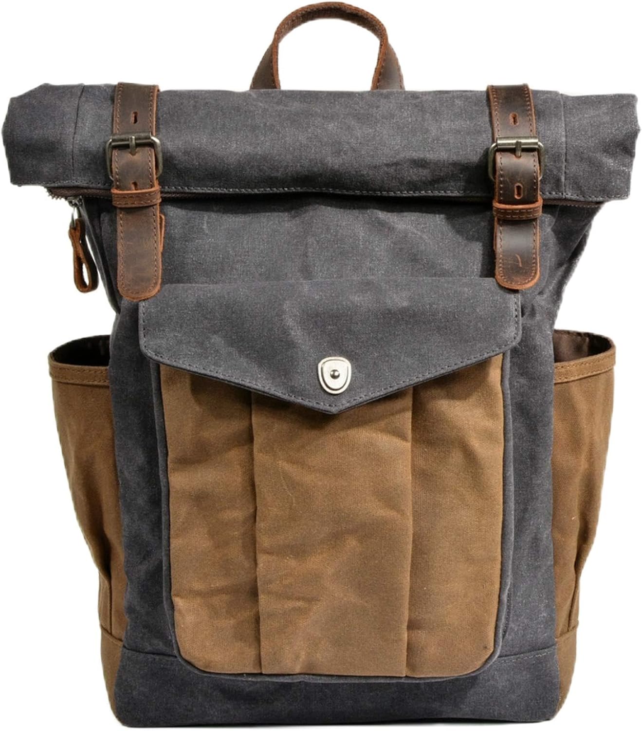 登山リュックサック キャンバス メンズ 43*30*11.5cm 防水 大容量 多機能 バックパック デイパック ザック ビジネス スポーツ アウトドア 通学 通勤 旅行 出張 カジュアル レトロ お