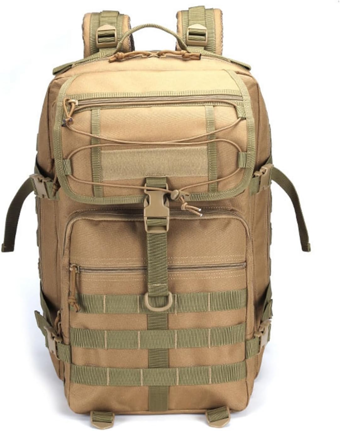 リュックザック 50*30*30cm 45L カーキ オックスフォード 防水 耐摩耗 大容量 多機能 バックパック デイパック メンズ ビジネス スポーツ アウトドア キャンピング 登山 徒歩 ハイキ