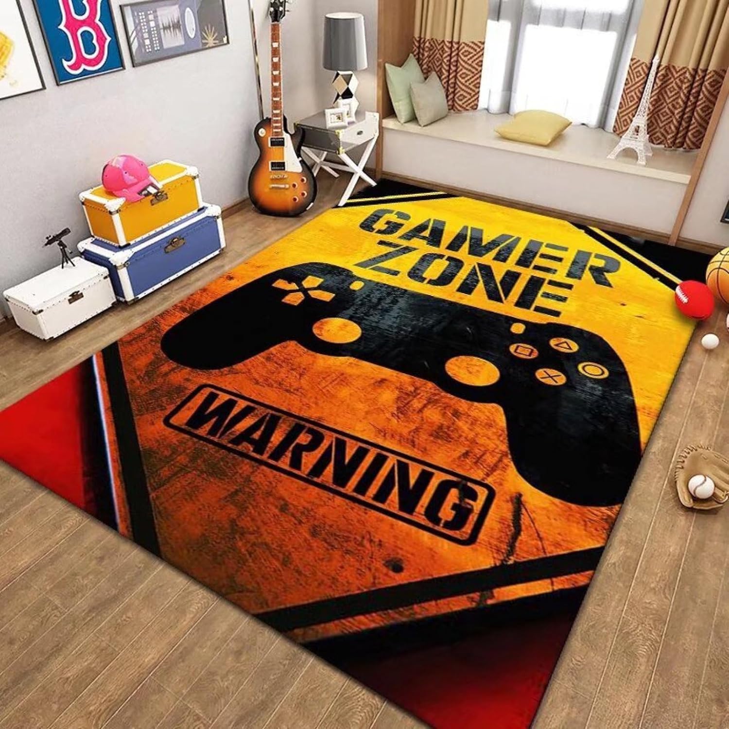 ラグマット カーペット マイクロファイバー センターマット ゲーム機柄 大判 おしゃれ かわいい 低反発 じゅうたん めくれない 速乾防臭 幾何 ふわっと手触り 丸洗いOK 和室 洋室 ペット対応 居