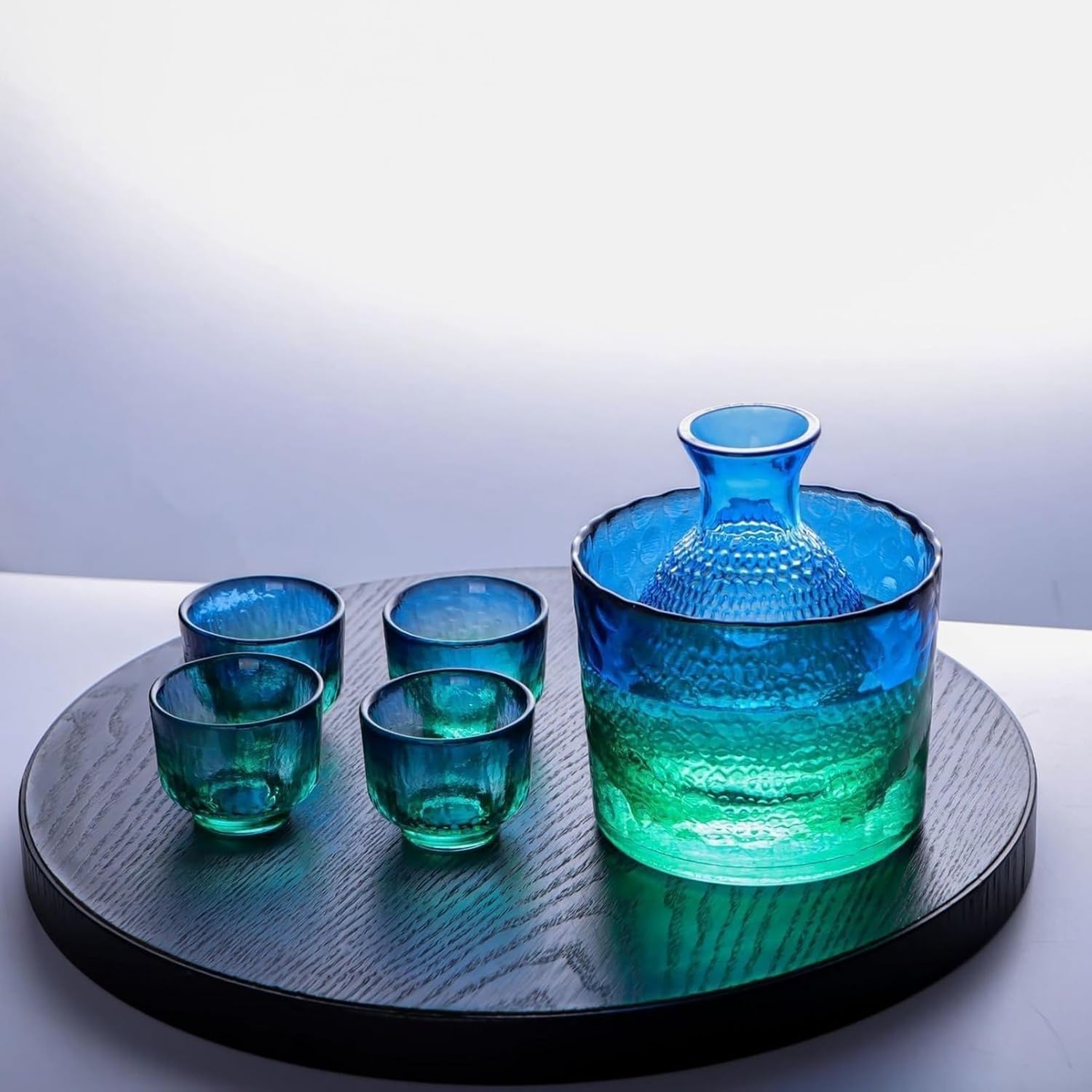 日本酒用 酒器仕かける 瑠璃徳利仕かける 和酒徳利仕かける 和風 日式 分かりやすい 格好のいい 徳利１個 ぐい呑み4個仕かける 燗器1個 プノンペン 酒燗冷酒器 6点仕かける 瑠璃 水飲み 温酒用 赤ちょうちん 身寄り ぐい呑み・おちょこ-キッチン用品・食器・調理器具-ワイン・バー・酒用品