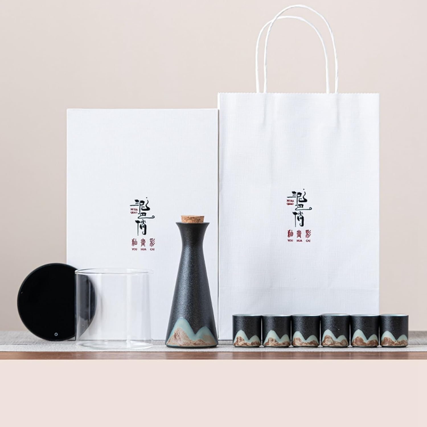 酒器仕掛ける 風景柄 徳利 とっくり おちょこ お猪口 仕掛ける 日本酒 瓶 お酒入れ 酒盃 般若湯 酒器 温酒用 差し上げ物ボックス席付き添い人 陶芸 一緒になる祝賀会 差し上げ物 差し上げ物 住み替え祝 身寄り用 見舞い客