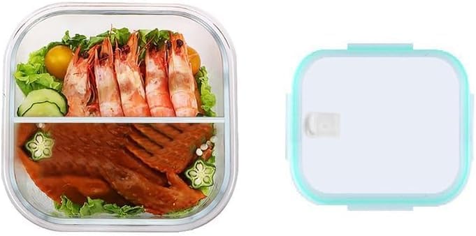 弁当箱 耐熱ガラス 密閉弁当箱 収納ボックス 食品容器 ランチボックス 蓋付き 耐寒性 耐熱性よい 電子レンジ対応 角型 携帯便利耐熱容器弁当箱 保存容器 べんとう箱 大容量 ランチボックス 漏れ防止
