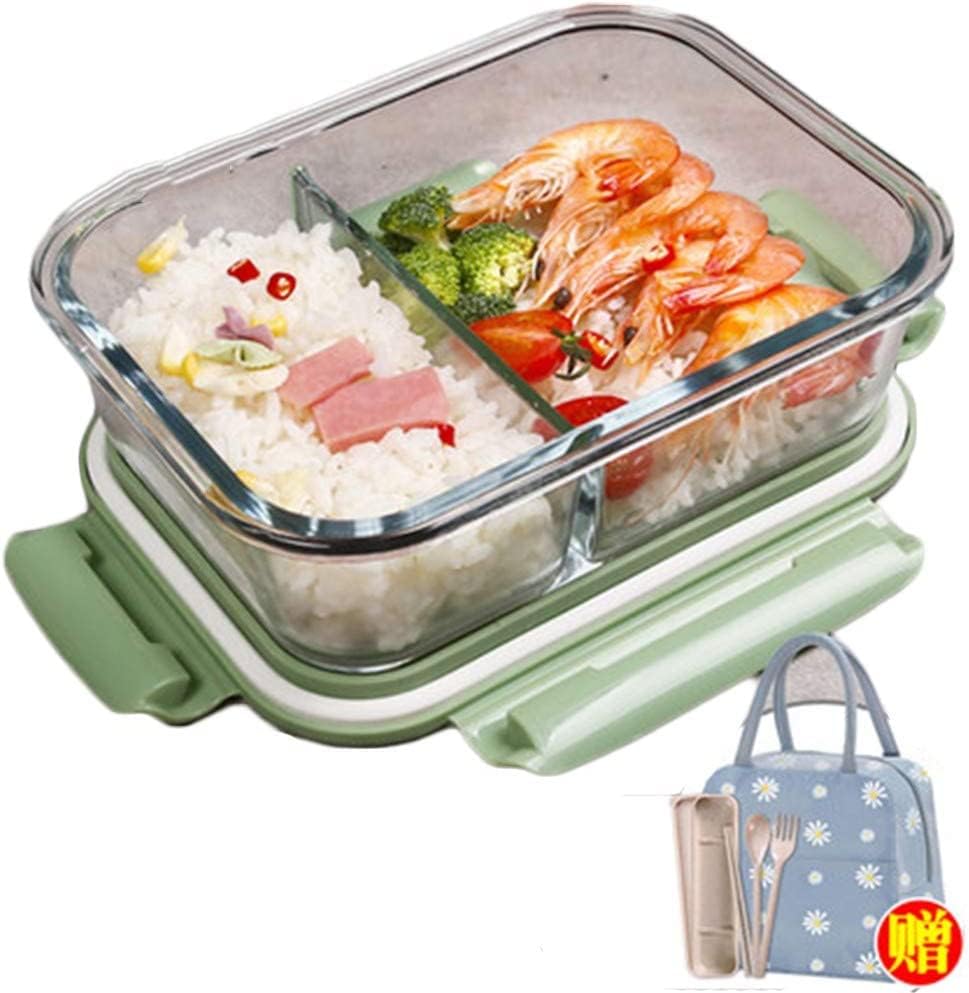 瑠璃弁当箱 耐熱瑠璃 お弁当箱 携帯型 お弁当袋付き添い人 食器付き添い人 保護すること入れもの 1040ML 大静電容量 晩ご飯ボックス席 耐熱耐冷 陰電子範囲相応う よく気密性 目こぼし押しとどめる 通い 通学 高校生 しんりょく3